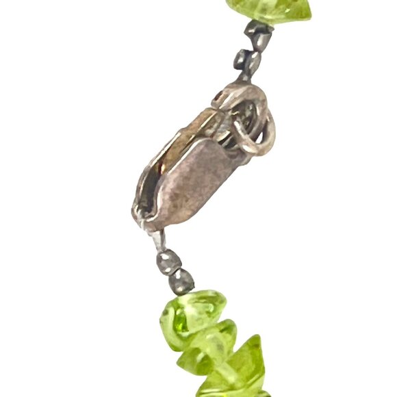 Peridot & Amethyst Necklace With Gemstone Pendant - Picture 9 of 10